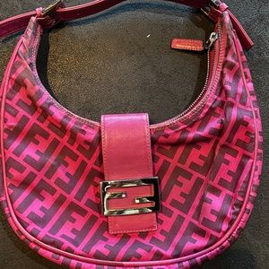 Pink Fendi hobo